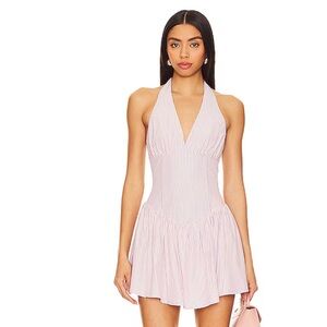 REVOLVE Pink Striped Mini Dress